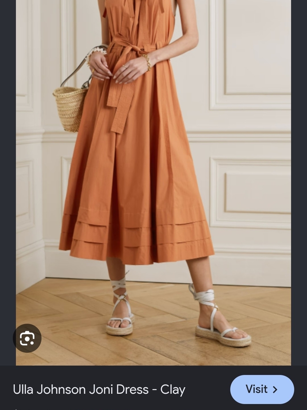 Ulla Johnson Clay Midi Skirt with Tie-Waist